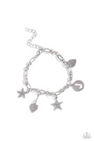 Paparazzi Legacy Letters - White - J Initial Bracelet