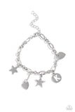 Paparazzi Legacy Letters - White - K initial Necklace