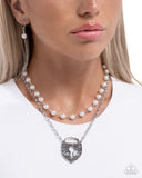 Paparazzi Leisurely Locked- White Necklace