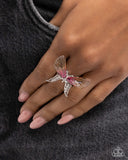 Paparazzi Light Landing- Yellow Butterfly Ring
