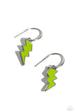 Paparazzi Lightning Limit - Green Earrings