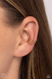 Paparazzi Linear Leader - Gold Ear Cuffs Earrings