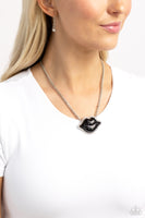 Paparazzi Lip Locked - Black Necklace