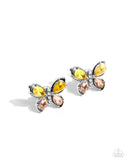 Paparazzi Live to FLIGHT Another Day - Yellow Butterfly Earrings