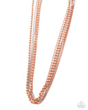 Paparazzi Lockdown Layers- Copper Necklace