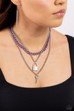Paparazzi Locked Labor - Purple Chain Necklace