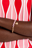 Paparazzi Locked and Loved - Pink Heart Bracelet