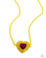 Paparazzin Locket Leisure - Yellow Necklace