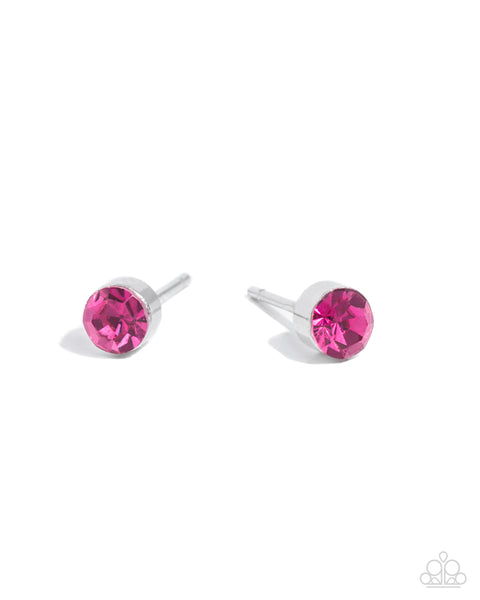 Paparazzi Logical Light - Pink Earrings