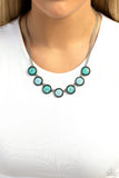 Paparazzi Looking for DOUBLE - Blue Opalescent Finish Necklace