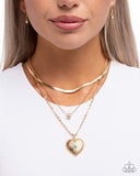 Paparazzi Love Letter Layers- Gold Necklace