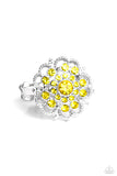 Paparazzi Love ROSE - Yellow Air Rose Rhinestone Ring