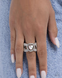 Paparazzi Lovely Levels- White Ring