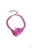 Paparazzi Lovestruck Lineup - Pink Heart Bracelet