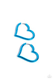 Paparazzi Loving Legend - Blue Heart Earrings
