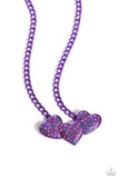 Paparazzi Low-Key Lovestruck - Purple Heart Necklace