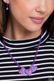 Paparazzi Low-Key Lovestruck - Purple Heart Necklace
