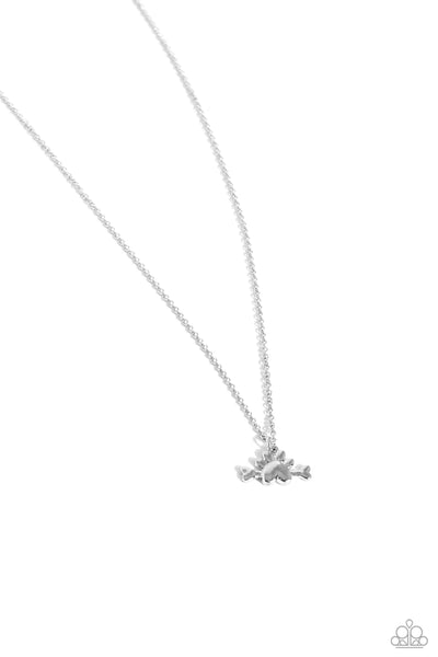 Paparazzi Loyal Companion - Silver Paw Necklace