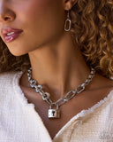 Paparazzi Luminescent Lockdown- Silver Necklace