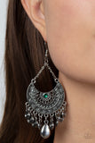 Paparazzi Lunar Allure - Green Earrings