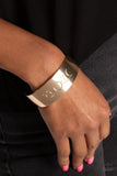 Paparazzi Lunar Effect - Gold Celectial Bracelet Cuff