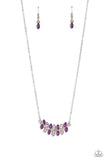Paparazzi Lustrous Laurels - Purple Amethyst Marquise-Cut Necklace