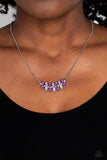 Paparazzi Lustrous Laurels - Purple Amethyst Marquise-Cut Necklace