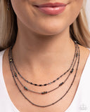 Paparazzi Luxe Layers - Black OilSpill Necklace