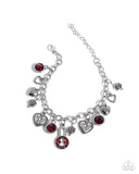 Paparazzi Luxurious Locks- Red Bracelet