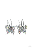 Paparazzi Lyrical Layers - Multi Butterfly Mini Hoops Earrings.