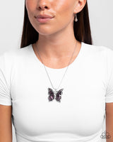 Paparazzi Magical Metamorphosis - Purple Butterfly Necklace