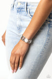 Paparazzi Majestic Mashup - White Stretchy Bracelet