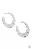 Paparazzi Make a Ripple - Silver Hoops Earrings