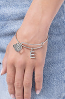 Paparazzi Making It INITIAL - Silver - E Bracelet