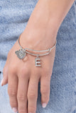 Paparazzi Making It INITIAL - Silver - E Bracelet