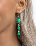 Paparazzi Malibu March - Green Earrings
