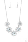 Paparazzi Mandala Mosaic - Blue Floral Necklace