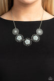 Paparazzi Mandala Mosaic - Blue Floral Necklace