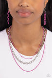 Paparazzi Mardi Gras Mayhem - Pink Necklace