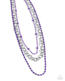 Paparazzi Mardi Gras Mayhem - Purple Necklace