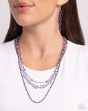 Paparazzi Mardi Gras Mayhem - Purple Necklace