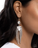 Paparazzi Maven Musings - White Earrings