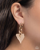 Paparazzi Mechanic Match- Gold Heart Earrings