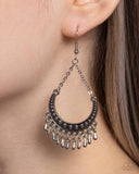 Paparazzi Melodic Moons - Silver Earrings