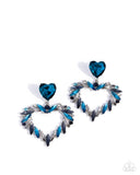 Paparazzi Memorable Marquise- Blue Earrings