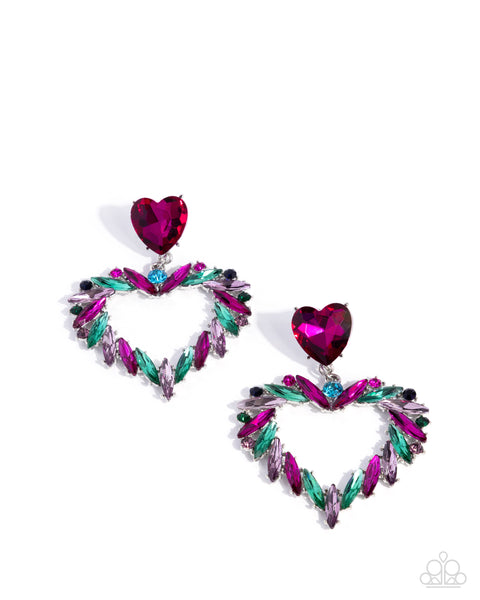 Paparazzi Memorable Marquise- Pink Earrings