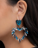 Paparazzi Memorable Marquise- Blue Earrings