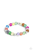 Paparazzi Mermaid Mirage - Multi Frosted Glassy Beads Bracelet