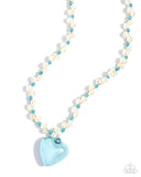 Paparazzi Mermaid Model - Blue Heart Necklace