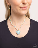 Paparazzi Mermaid Model - Blue Heart Necklace